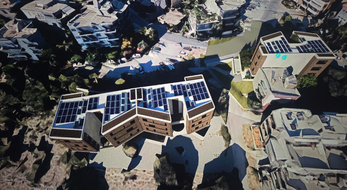 Aerial of U Residences and the planned second building